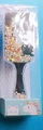 Cartoon unicorn and cat hairbrush with colorful glitter beads in plastic packaging - 1821 Black Rainbow Cat (PVC Box)