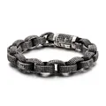 Bracelet chaîne dragon en acier inoxydable pour homme avec texture perlée et fermoir - Chaîne Industrielle à Texture Perlée avec Fermoir (KB121930-BDJX)