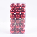 Set di 36 palline di Natale rosse da 4cm con varie texture per decorazioni natalizie - Rosso