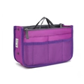 Violetter Taschenorganizer aus Nylon mit Reißverschluss und Griffen für Shopper-Taschen - Groß / Lila