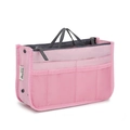 Rosa Taschenorganizer mit mehreren Fächern, Griffen und seitlichen Netztaschen - Groß / Rosa
