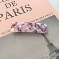 Fermaglio per capelli da 8,5 cm in acetato marmorizzato viola con chiusura a molla - Viola Uva