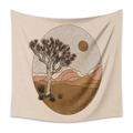 Bohemian tapestry featuring desert Joshua tree and warm earth tones for home decor - 73X95CM Brushed Style / Mld (55)-Joshua Tree Desert