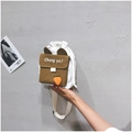 Japanse witte canvas emmertas met schattige oren en wortelvormige decoratieve hanger - Bruin