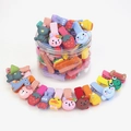 Kinder Haarspangen Set mit bunten Comic-Tierfiguren in einer Kunststoff-Dose - Cartoon-Stil 26 Stück Boxed