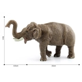 Realistisch massief olifant speelgoedmodel voor educatie, 15cm lang en 8cm hoog - Simulatie Olifant (195g)