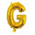 16-inch golden aluminum foil balloon in letter G shape for wedding party decoration - Bright Gold G