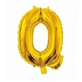 Golden 16-inch letter Q foil balloon with metallic finish for wedding decoration - Bright Gold Q