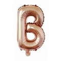 Single rose gold letter B foil balloon with metallic finish for wedding decoration - Rose Gold B