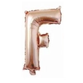 16-inch rose gold alphabet letter F foil balloon for wedding and party decorations - Rose Gold F