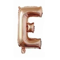 Single rose gold letter E aluminum foil balloon for elegant party wedding decoration - Rose Gold E
