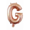 Single rose gold letter G shaped foil balloon for wedding and party decoration - Rose Gold G