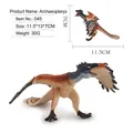 Figura de dinosaurio Archaeopteryx en PVC marrón y azul, tamaño 11,5x13x7cm, 30g - Archaeopteryx
