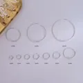 Aros de plata de ley S925 en varios tamaños, desde 10 mm hasta 60 mm de diámetro - 10mm Color Platino