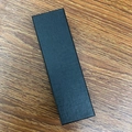 Elegant black textured rectangular gift box for bracelets shown on a wooden background - 13*4*2.4cm / Pearlescent Black