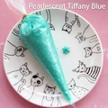 Pearly Tiffany Blue DIY cream glue in a piping bag for handmade phone cases - 100 g / Pearlescent Teal Blue