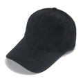 Close-up of black faux mink baseball cap showing soft fuzzy texture and solid color - 56-60cm Adjustable / Suede Black