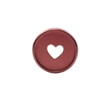 35mm wine red matte aluminum discbound binding rings with heart cutout for notebooks - Burgundy
