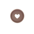 35mm dark brown matte planner disc with heart cutout for loose-leaf notebooks - Purple Pink