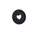 35mm black matte discbound rings with heart cutout for journals and planners - Black