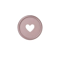 35mm rose gold metal heart-shaped planner discs for loose-leaf notebook binding - Rose Gold Apple