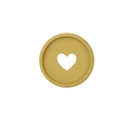 35mm mustard yellow heart cutout binding disc for loose-leaf mushroom hole notebooks - Turmeric
