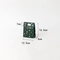 Green Christmas gift bag with Santa and reindeer patterns, size 12.5x16.5x6cm - Green Small