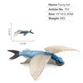Realistic flying fish marine life figure model toy in blue and white 13x16x2.2cm - Flying Fish