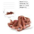 Lifelike brown octopus ocean animal model toy 14cm for marine life decoration - Octopus