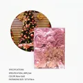 Set decorazioni albero di Natale oro rosa 28 pezzi con fiocchi e fiori glitter - Set Oro Rosa Rettangolare da 28 Pezzi