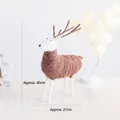 Decorazione natalizia renna in feltro bianco e marrone, altezza circa 40 cm - Grande Renna Color Caffè