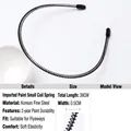 Cerchietto uomo nero ondulato in acciaio, lunghezza 38 cm e larghezza 0,5 cm - Vernice Importata - Piccole Molle Elicoidali (la Vernice Non Si Stacca Per 2 Anni)