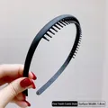Cerchietto uomo nero opaco da 1,8 cm con denti fini antiscivolo per acconciature - [indistruttibile] Stile Pettine A Denti Fini