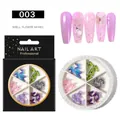 Nail art set with colorful 3D resin butterflies in a 6-grid rotating storage box - 3D Butterfly Decor Wheel (003)