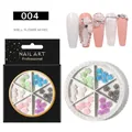 3D shell flower nail art mixed colors in wheel case for professional manicure design - 3D Flower Decor Wheel (004)