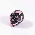 Pink and black rhodonite gemstone skull carving hand-carved stone skull sculpture - Rhodonite