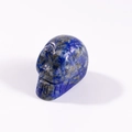 Deep blue Lapis Lazuli crystal skull carving with golden flecks for desk decor - Lapis Lazuli