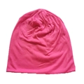Unisex bright rose red thin knit beanie hat for sports and casual daily wear - Watermelon Red