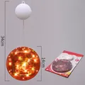 Round LED Christmas snowman suction cup light with 14cm diameter and battery power - Christmas Party / Warm White