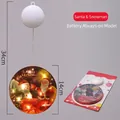 LED Christmas window suction cup light featuring Santa and snowman with Merry Christmas text - Santa and Snowman / Warm White