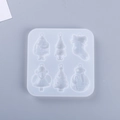Detailed view of 6-cavity Christmas silicone mold for resin crafts and DIY soap making - 6-Cavity Christmas Set Mold