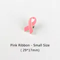 Rosa Schleife Brustkrebs-Bewusstsein Pin in kleiner Größe mit Maßen 29x17mm - Neu Klein (29x17mm)