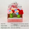 Plush warm heart ball pen in creative pom-pom flower design with 0.5mm black ink - Ping Pong Chrysanthemum-Black Ink