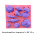 Roze siliconen zeemeermin schelp vorm voor fondant, 7,8x7,2x1,5cm, bakken en decoreren - Schelp Vorm / Willekeurig (Roze)