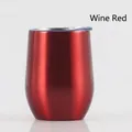 12oz wine red stainless steel vacuum insulated swig tumbler with clear sealing lid - 12oz / Burgundy