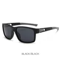 Outdoor-Radsporthilfe-Sonnenbrille mit mattem schwarzen Rahmen und grauen Gläsern - Schwarzer Rahmen Schwarz Graue Gläser