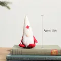Gnome de Noël avec bonnet à étoile et longue barbe sur des livres, hauteur 15cm - Environ 15cm / Style A-Gnome à Bonnet Pointu Blanc avec Étoile Rouge