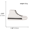 Spilla smaltata a forma di sneaker bianca carina con peso 5,3g e larghezza 4,0cm - Design di sneakers