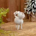 Figurine de mouton de Noël en feutre de laine gris clair, décoration de 15 cm - Gris / Renne