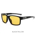 Lunettes de cyclisme avec monture noir mat et verres jaunes haute définition - Monture Noire Verres Jaunes